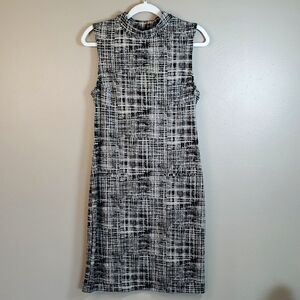 Sharagano Black and White Sleeveless Dress. Size 6